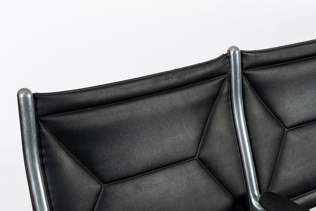 Mid Century Eames for Herman Miller Black Tandem Sling Seating 1990s