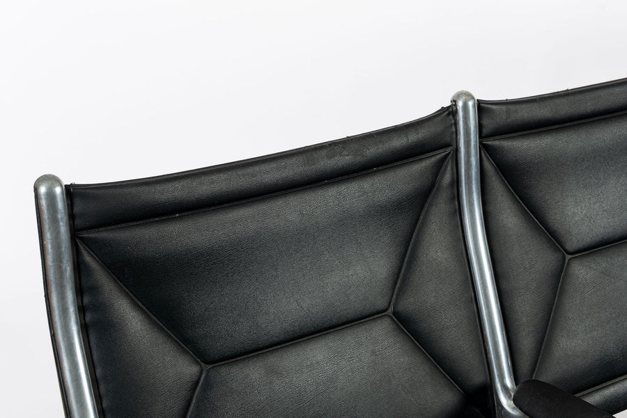 Mid Century Eames for Herman Miller Black Tandem Sling Seating 1990s