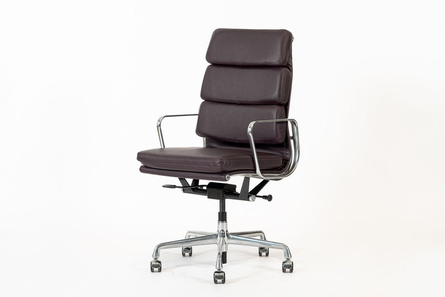 Eames for Herman Miller Tall Dark Purple Desk Chairs Set of 2