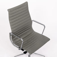 Herman Miller Eames Tall Gray Leather Desk Chair Executive Thin Pad