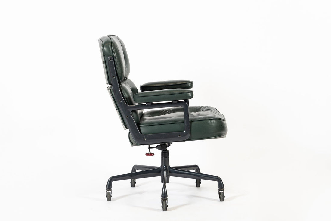 Green Leather Time Life Office Chair by Eames for Herman Miller 1996