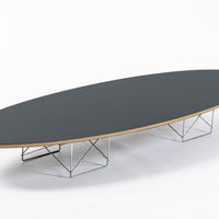 Eames Surfboard ETR Coffee Table for Herman Miller, Black Mid Century Modern Table