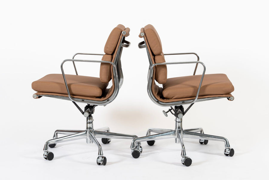 Eames for Herman Miller Aluminum Group Office Chairs in Schumacher VEGAN Leather