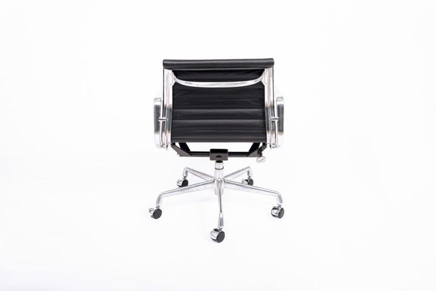 Eames Herman Miller Black Leather Office Chair Aluminum Group