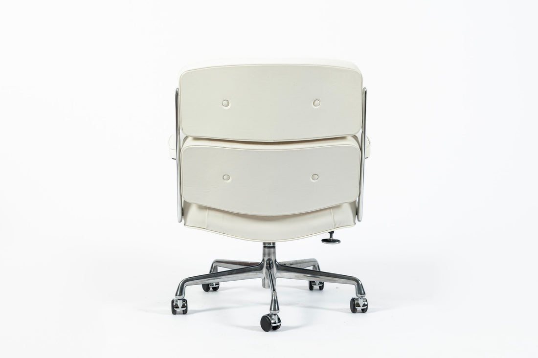 Herman Miller Eames Time Life Lobby White Leather Office Chair 2021