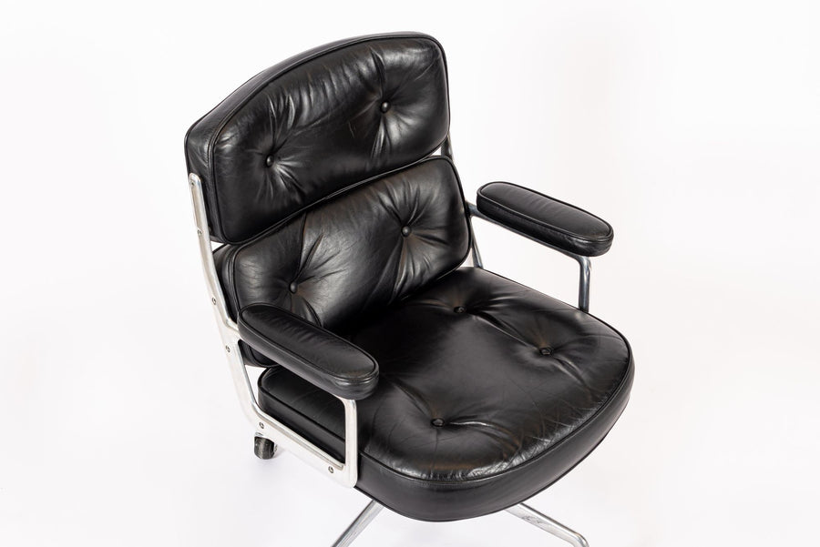 Eames for Herman Miller Time Life Black Leather Office Chair 1981