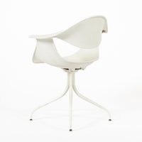Mid Century White Swag Chair by George Nelson for Herman Miller