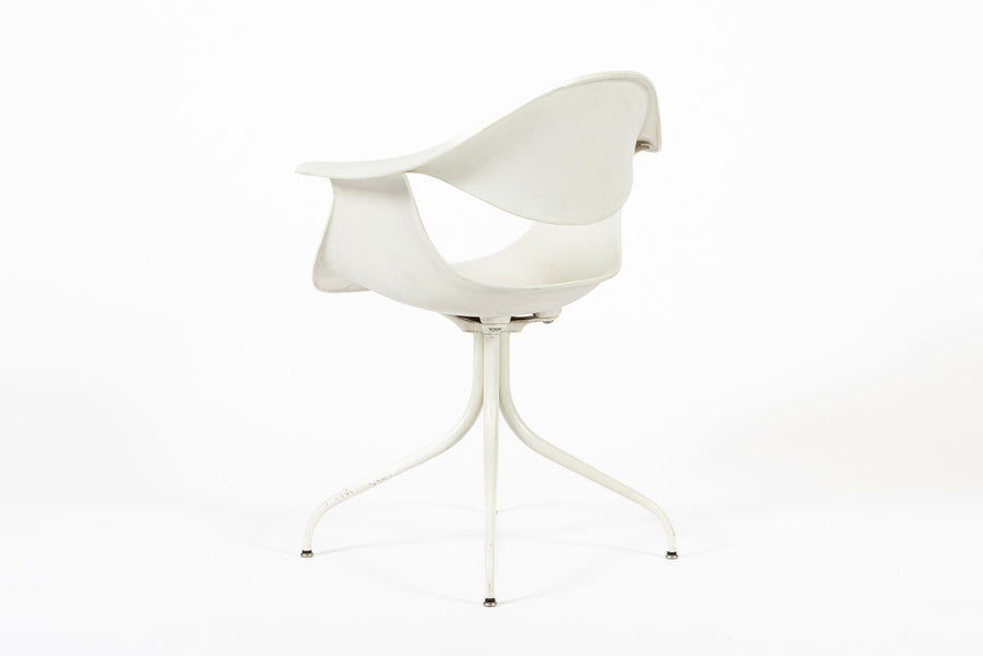 Mid Century White Swag Chair by George Nelson for Herman Miller