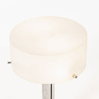 Vintage Mid Century Silver & White Acrylic Shade Table Lamp