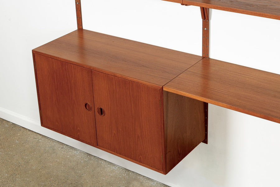 Large Mid Century Danish HG Teak Wood Modular Wall Unit Shelving & Bookcase