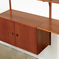 Large Mid Century Danish HG Teak Wood Modular Wall Unit Shelving & Bookcase