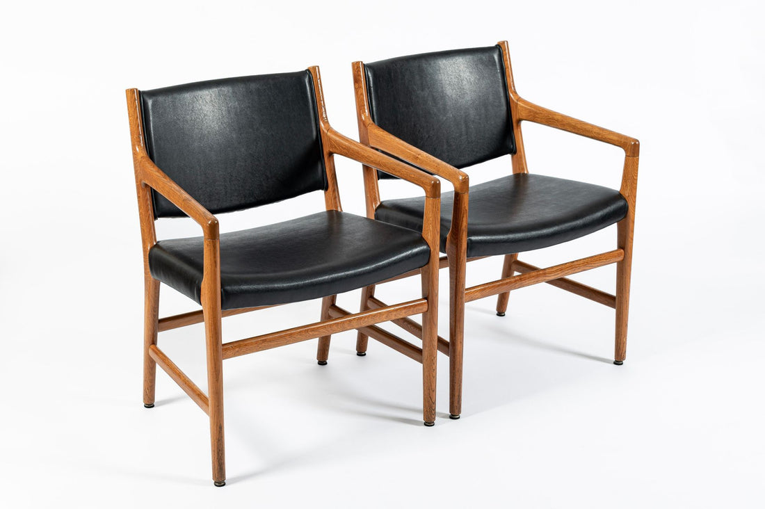 Hans J. Wegner JH507 Oak Dining Armchairs for Johannes Hansen (Attr.), Set of 6, Denmark, Circa 1965