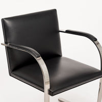 Mid Century Black Brno Chairs by Mies van der Rohe for Knoll 12 Available