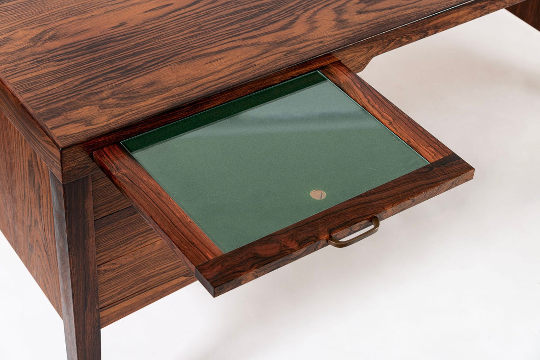 Exceptional Mid Century Danish Large Rosewood Executive Desk