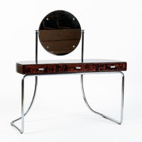 Rare Fritz Hansen Model S214 Tubular Steel Dressing Table Attributed to Mart Stam Denmark 1930s