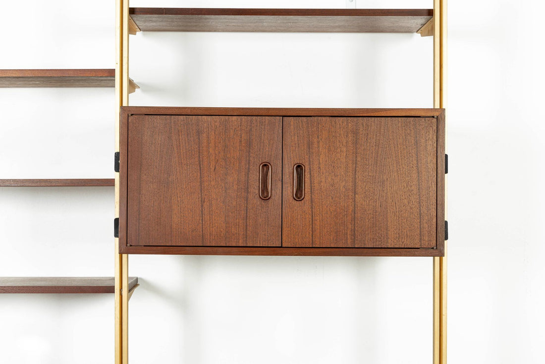 Mid Century Omni Wood Modular Wall Unit Shelving & Bookcase by George Nelson