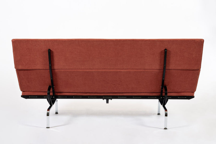 Mid Century Orange Sofa Compact by Eames for Herman Miller
