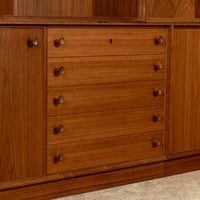 Pair of Swedish Mid-Century Modern Teak Bookcase Display Cabinets, 1960s