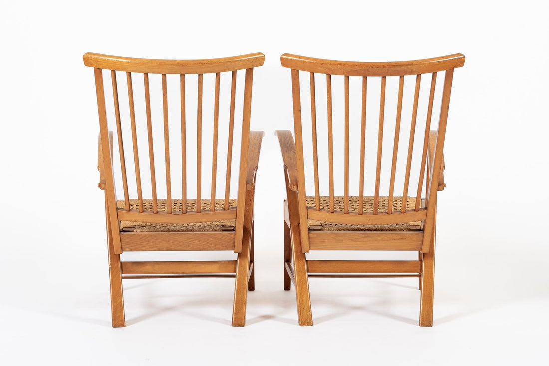 Vintage Mid Century Dutch Wooden Lounge Chairs by Vero Stoel