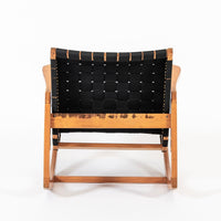 Rare Early Mid Century Wooden Rocking Chair by Ralph Rapson, 1940s
