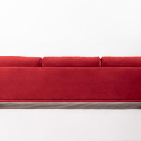 Vintage Italian Modern Red Simone Sofa by Simon International, Italy, Circa 1972