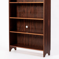 Mid Century Rosewood Bookcase, Scandinavian Tall Display Shelf, 3 Avail