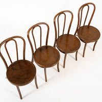 Vintage Antique Bentwood Bistro Cafe Chairs by Thonet Set of 4