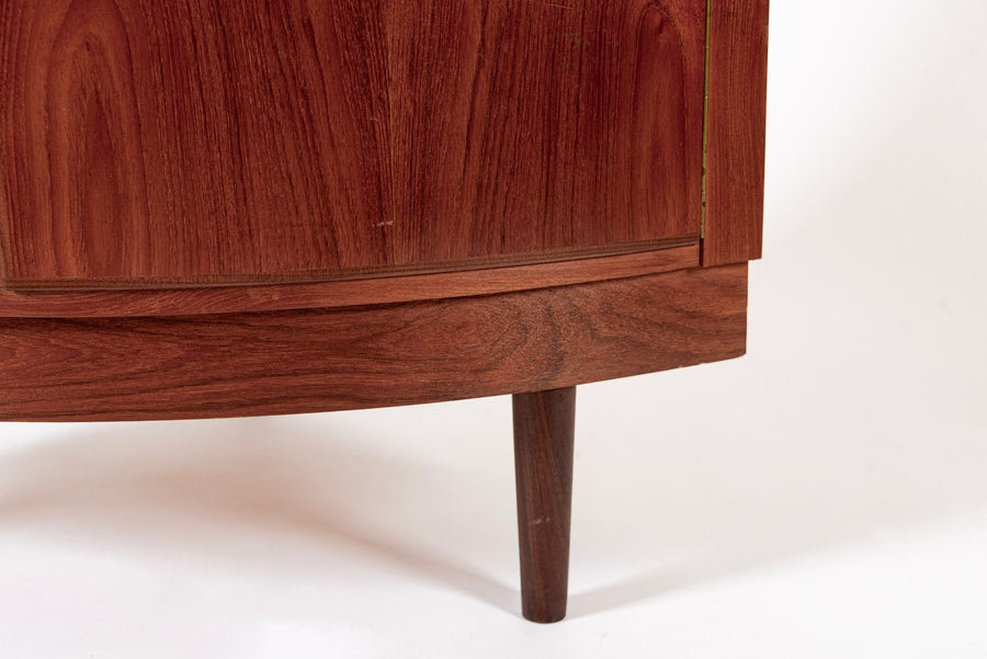 Mid Century Danish Modern Teak Wood Corner Cabinet 1960s