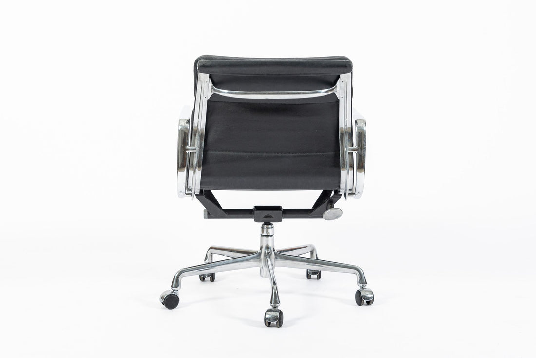 Eames for Herman Miller Soft Pad Black Leather Desk Chair 2000s