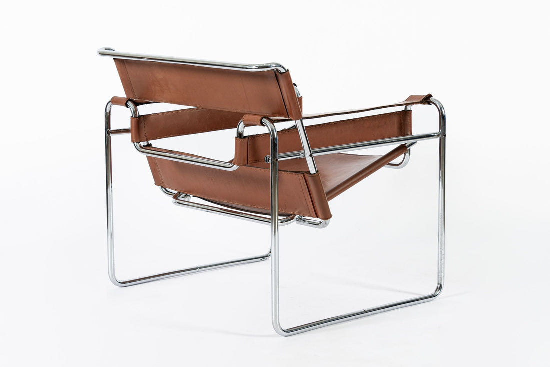 Mid Century Brown Wassily Lounge Chair by Marcel Breuer