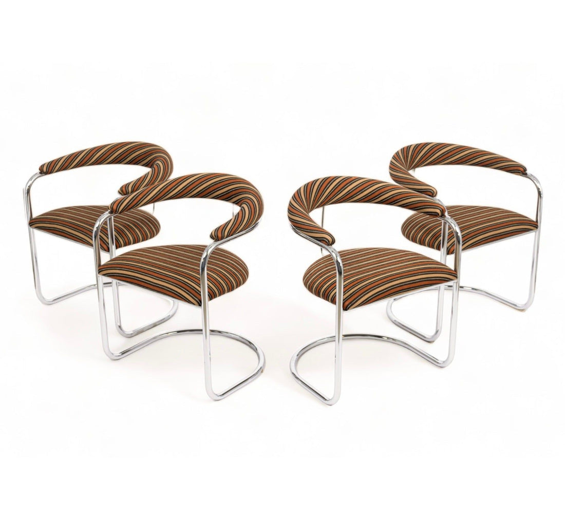 Pair 1970s Mid Century Dining Chairs by Anton Lorenz for Thonet