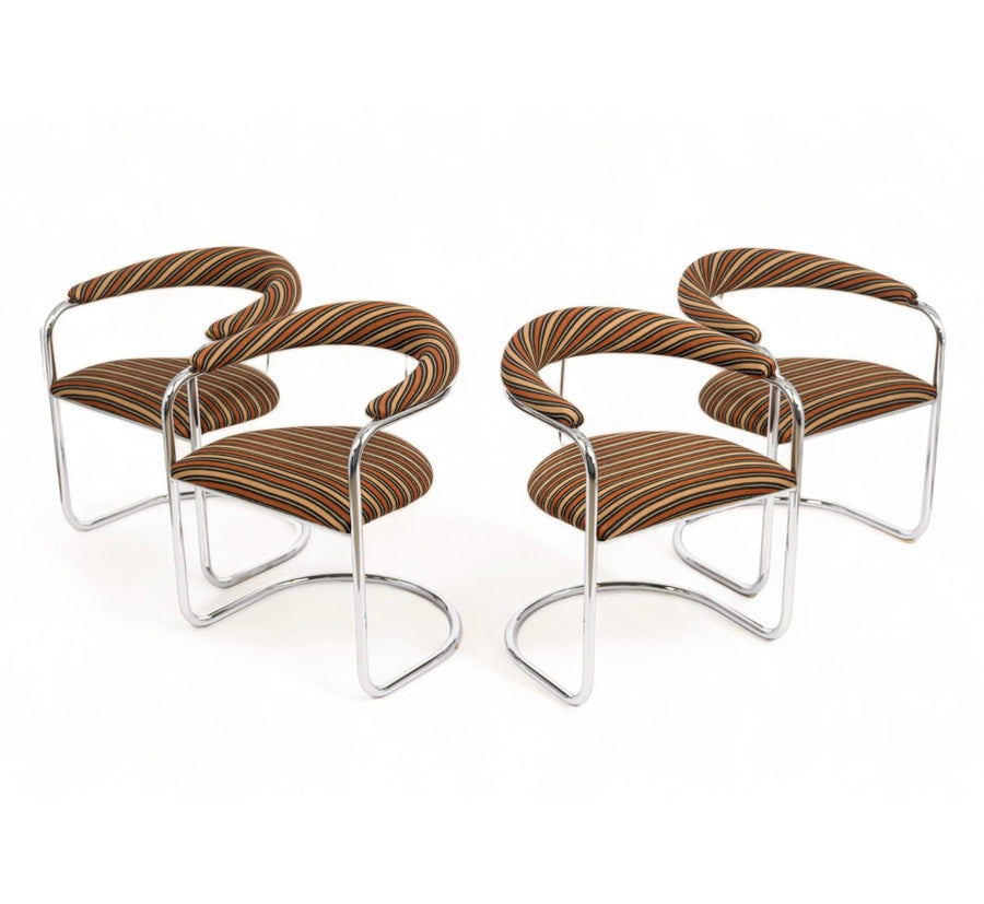 Pair 1970s Mid Century Dining Chairs by Anton Lorenz for Thonet