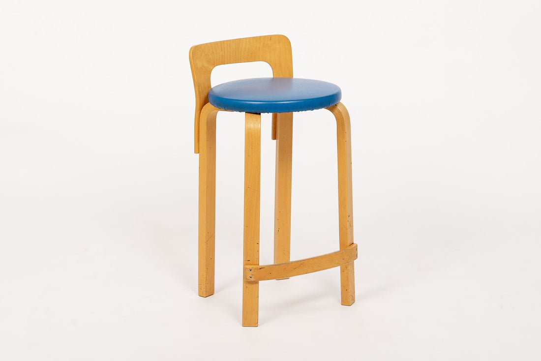 Mid Century Finnish Birch Wood K65 Stools by Alvar Aalto for Artek