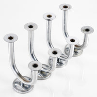 Antique Art Deco Taurex Chrome Candlestick Holders by Walter Von Nessen for Chase