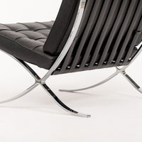 Mid Century Black Barcelona Chair by Mies van der Rohe for Knoll