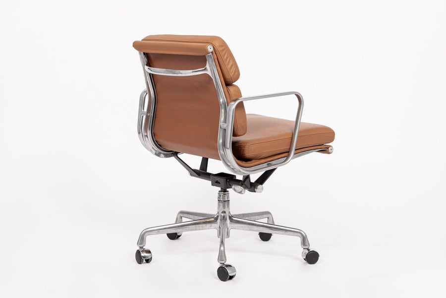 Eames Herman Miller Brown Leather Desk Chair Soft Pad 2000s