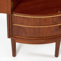 Mid-Century Danish Modern Teak Corner Bar or Storage Cabinet 1960s Selling AS-IS
