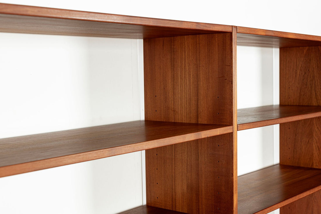 Mid-Century Modern Teak Wall Unit Bookcase RY100 by Hans Wegner for Ry Møbler, 1960s