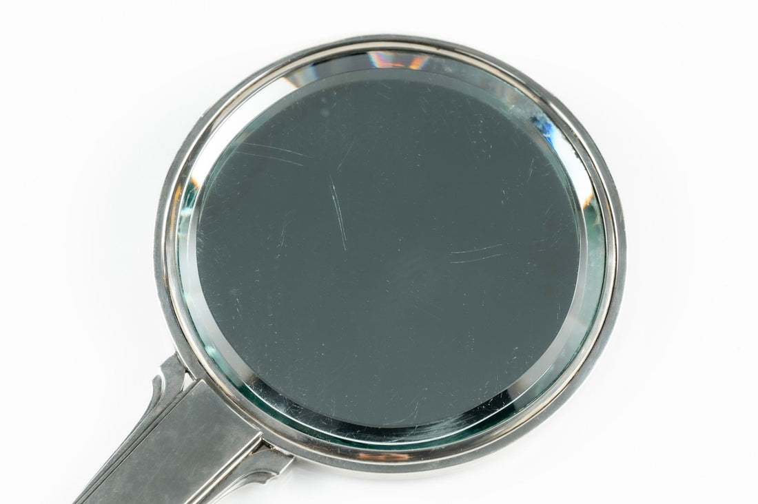 Georg Jensen Sterling Silver and Ebony Hand Mirror No. 224 by Harald Nielsen, Denmark c. 1930