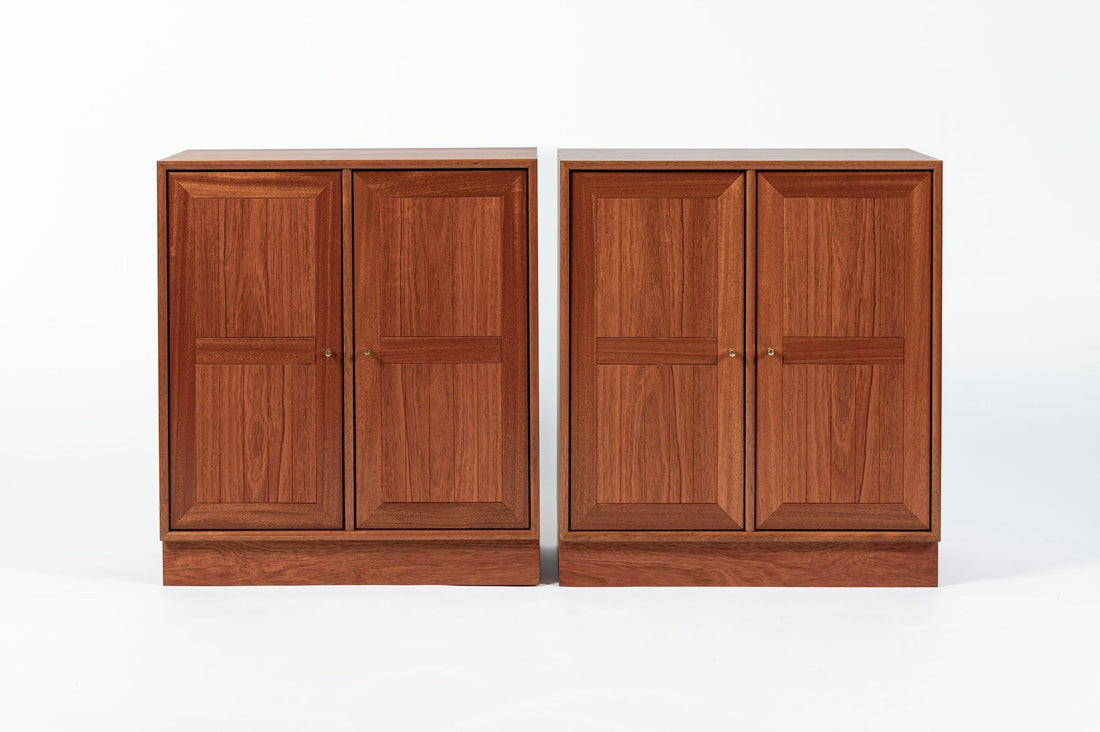 Danish Modern Modular Bookshelf Cabinet System in Teak Wood