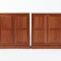 Danish Modern Modular Bookshelf Cabinet System in Teak Wood