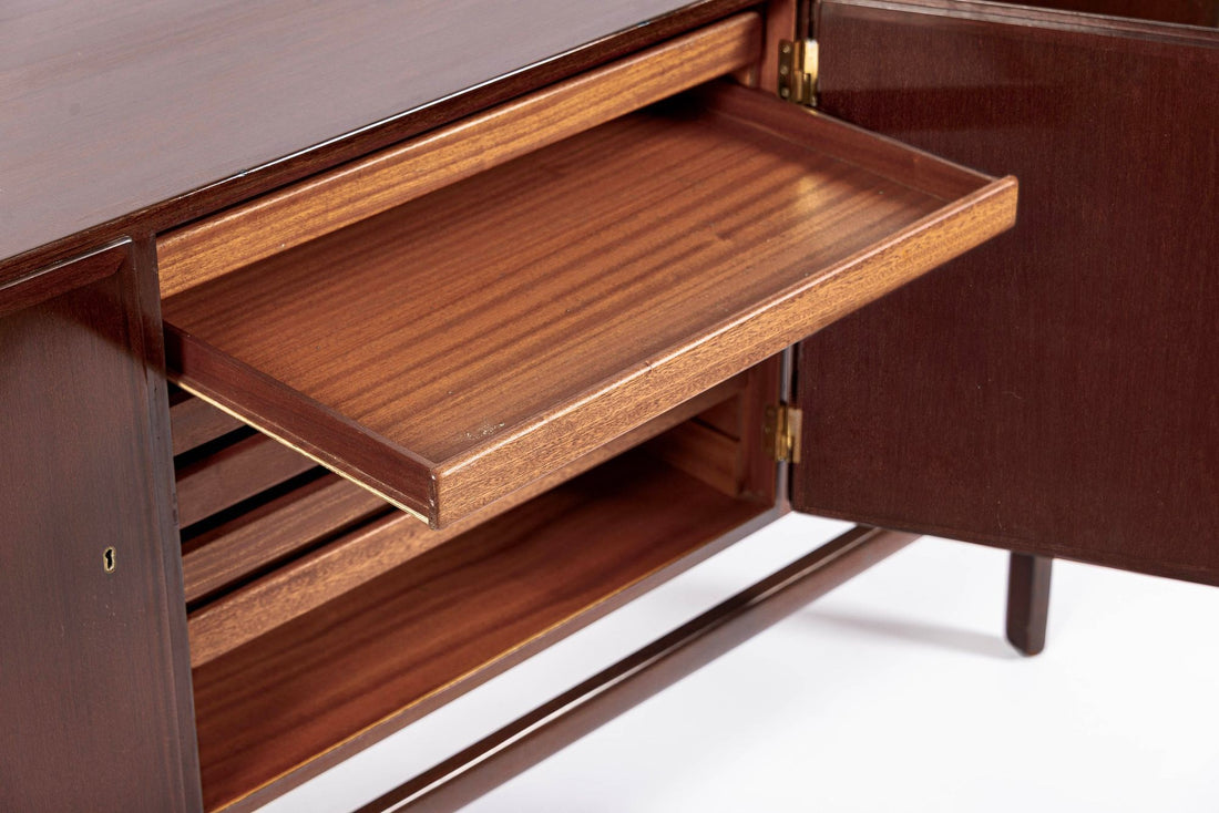 Mid Century Danish Wood Sideboard Cabinet or Credenza by Ole Wanscher