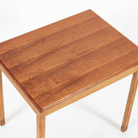 Mid-Century Danish Small Wood Extendable Dining or Game Table by SKM