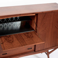 Mid Century Danish Teak Tall Sideboard or Bar Cabinet by Harry Ostergaard