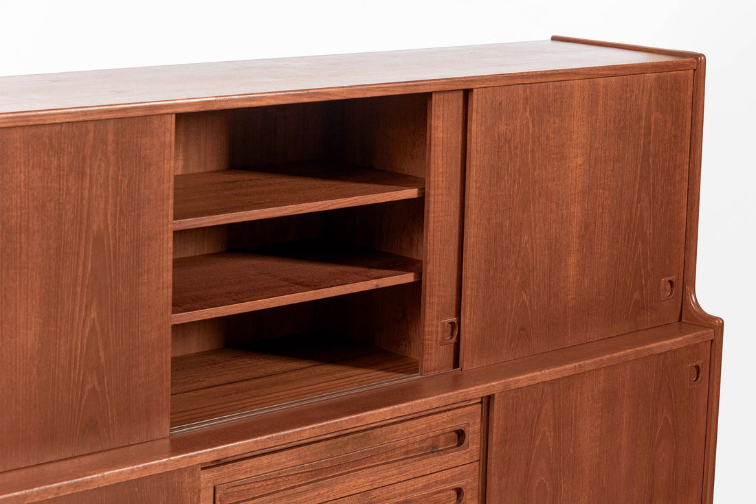 Mid-Century Danish Teak Tall Sideboard or Bar Cabinet by Johannes Andersen