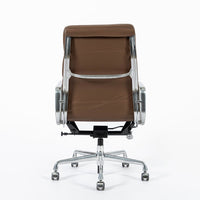 Eames for Herman Miller Tall Brown Leather Desk Chair Soft Pad