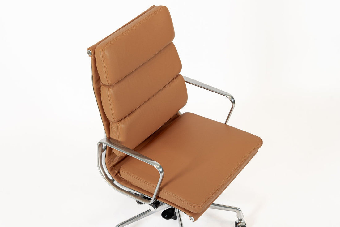 Eames for Herman Miller Aluminum Group Soft Pad Brown Office Chair