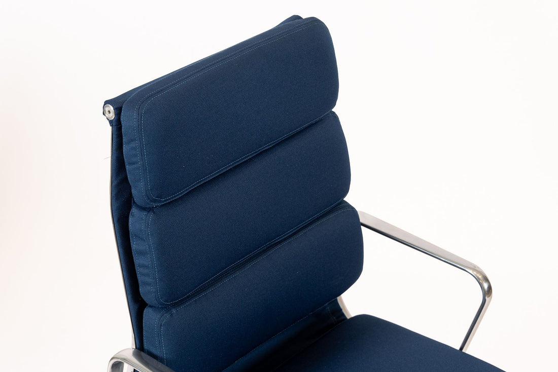 Herman Miller Eames Tall Navy Blue Fabric Desk Chair Soft Pad