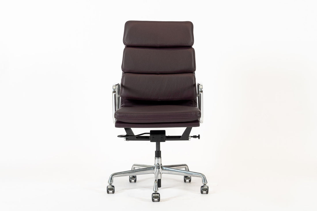 Eames for Herman Miller Tall Dark Purple Desk Chairs Set of 2