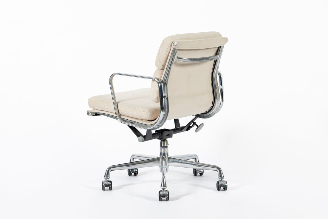Eames for Herman Miller Tan Cream Office Chair in Schumacher VEGAN Suede